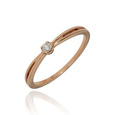 Rosé arany gyűrű 50-es méret (B45350)